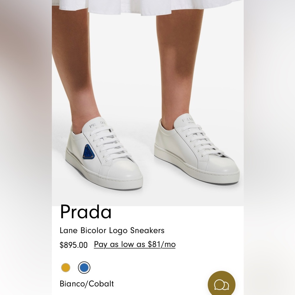 Prada Lane low-top sneakers calf leather signature triangle logo